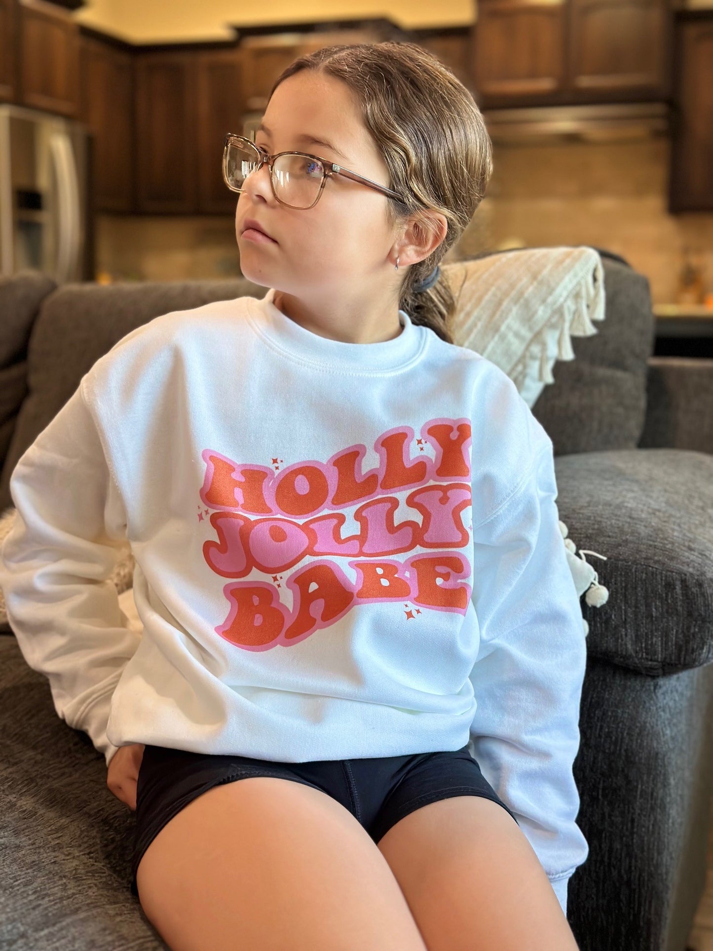 Youth Crewneck - Holly Jolly
